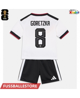 Günstige Deutschland Leon Goretzka #8 Heimtrikotsatz Kinder WM 2026 Kurzarm (+ Kurze Hosen)